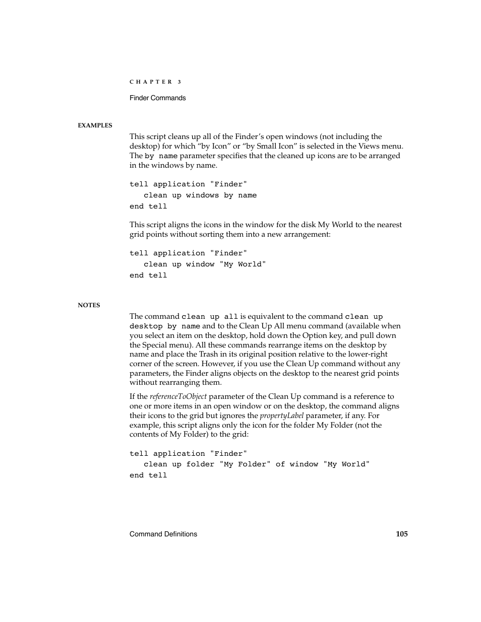 Apple AppleScript Finder Guide User Manual | Page 117 / 168