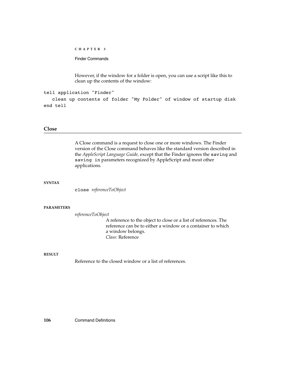 Apple AppleScript Finder Guide User Manual | Page 118 / 168