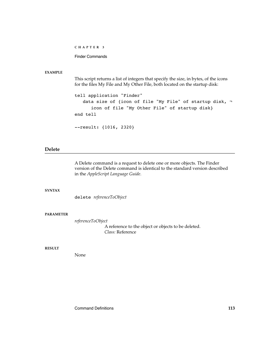 Apple AppleScript Finder Guide User Manual | Page 125 / 168