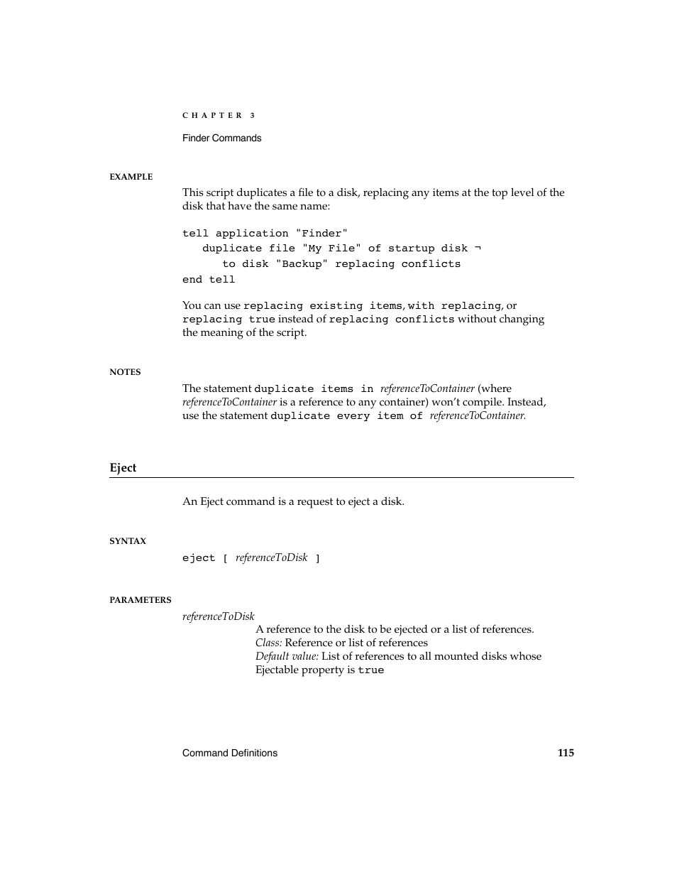 Apple AppleScript Finder Guide User Manual | Page 127 / 168