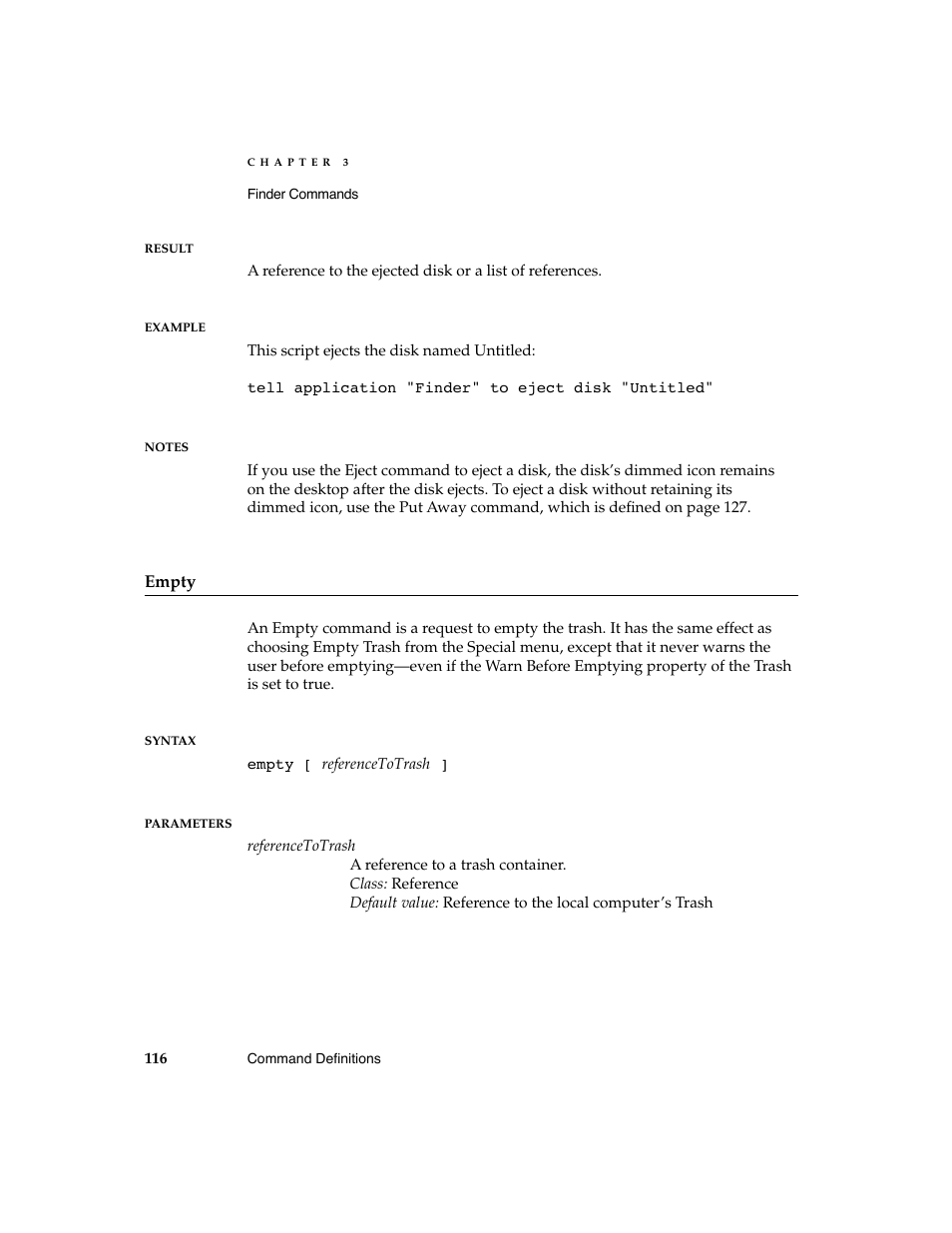 Apple AppleScript Finder Guide User Manual | Page 128 / 168