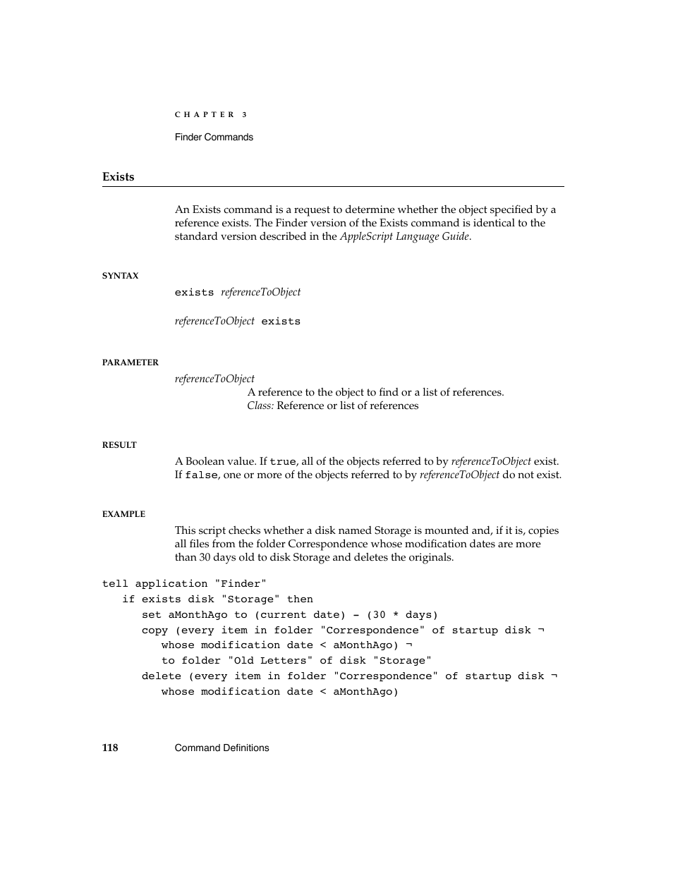 Apple AppleScript Finder Guide User Manual | Page 130 / 168