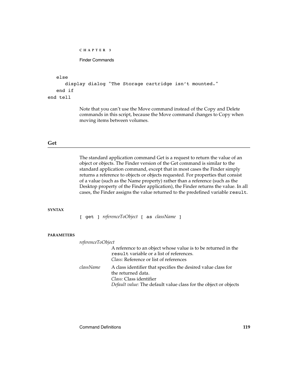 Apple AppleScript Finder Guide User Manual | Page 131 / 168