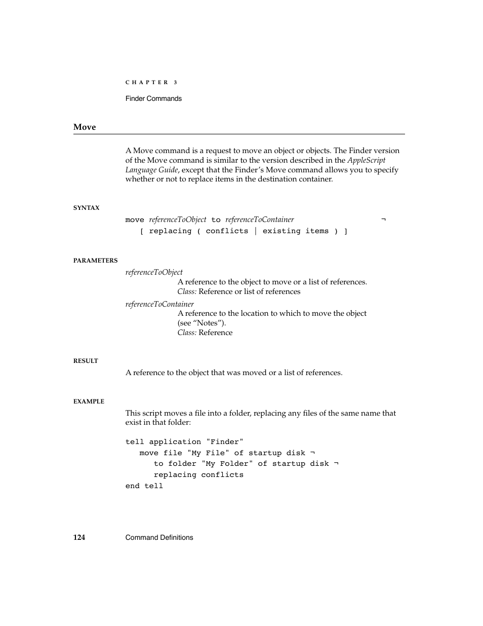 Apple AppleScript Finder Guide User Manual | Page 136 / 168