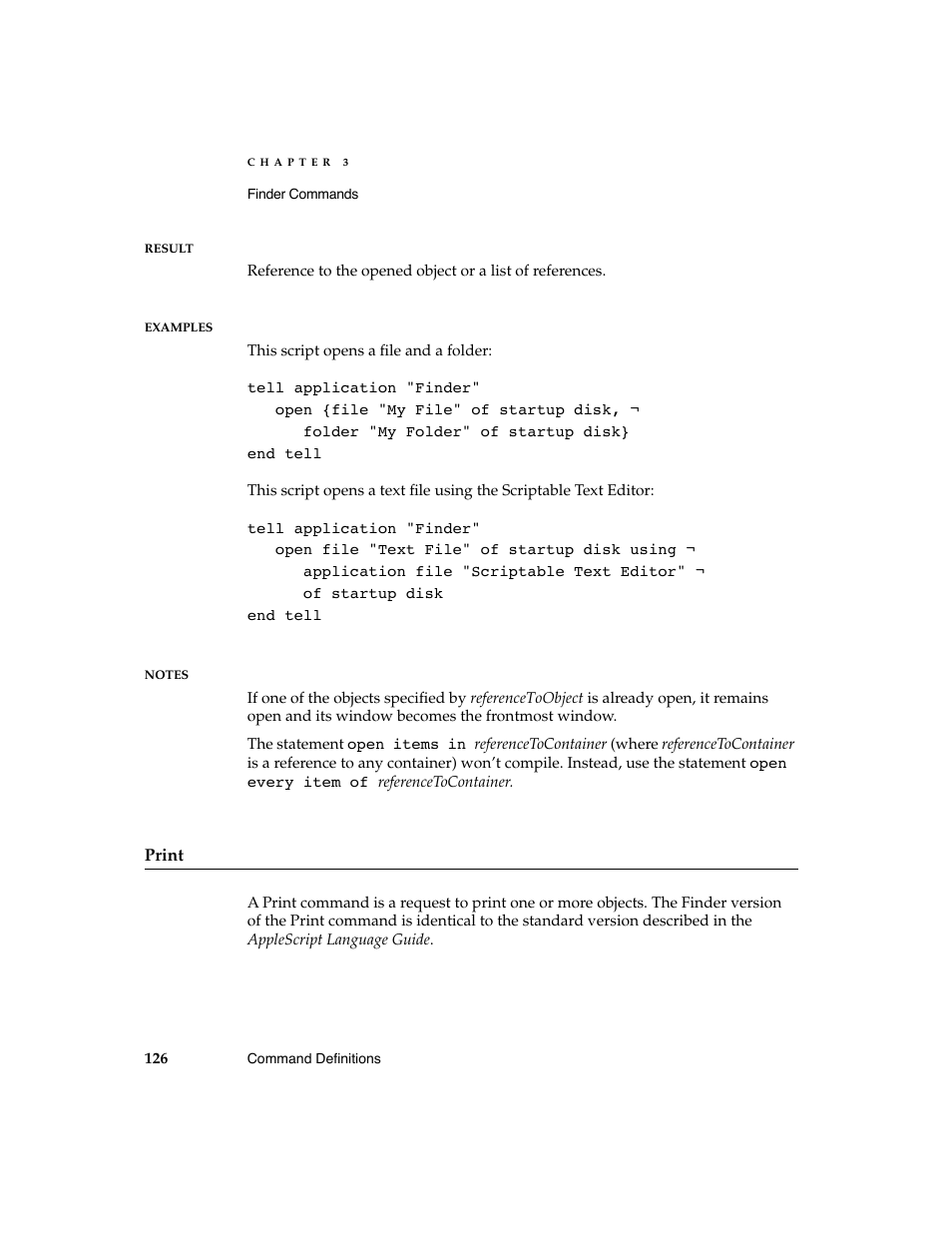 Apple AppleScript Finder Guide User Manual | Page 138 / 168