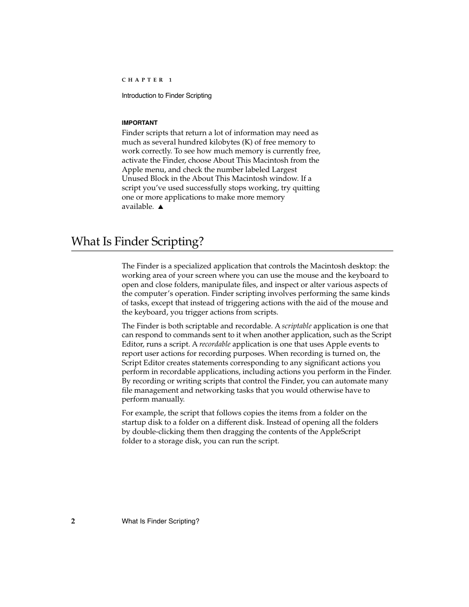 What is finder scripting? 1 | Apple AppleScript Finder Guide User Manual | Page 14 / 168