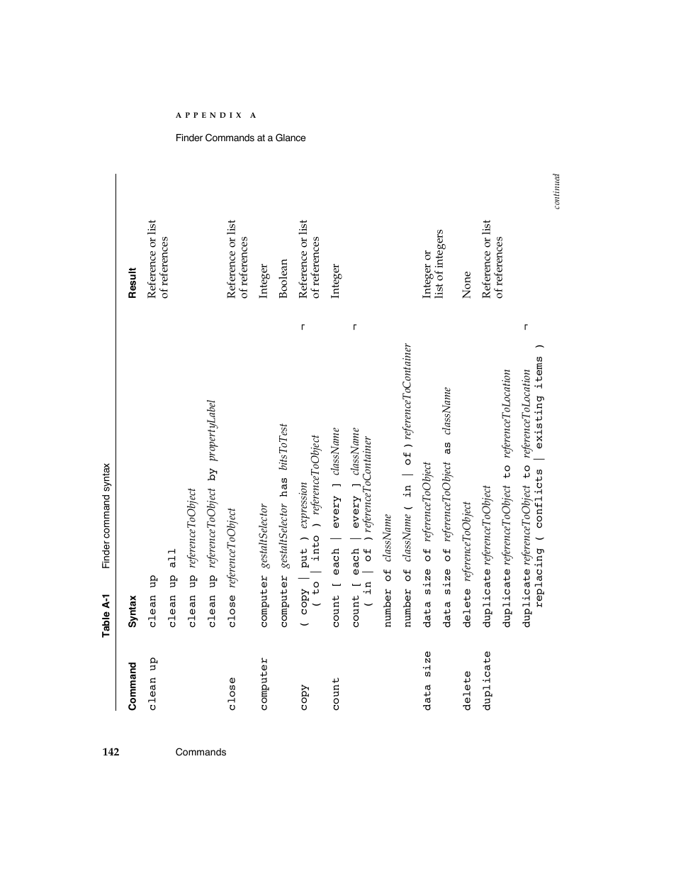Apple AppleScript Finder Guide User Manual | Page 154 / 168