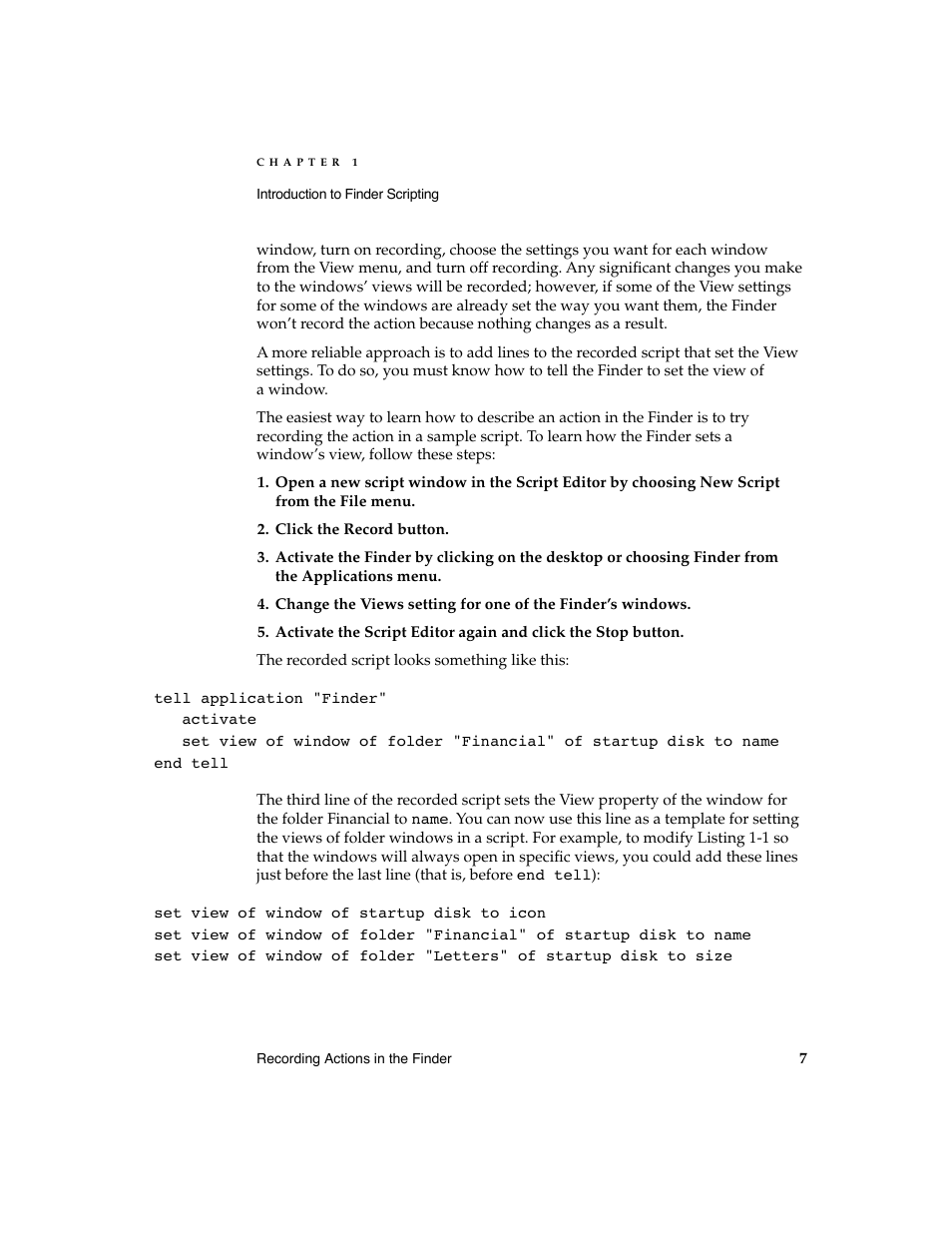 Apple AppleScript Finder Guide User Manual | Page 19 / 168
