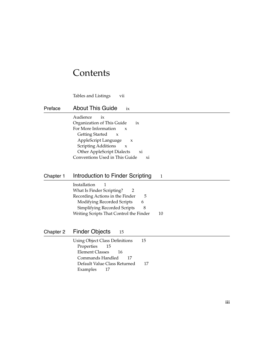 Apple AppleScript Finder Guide User Manual | Page 3 / 168