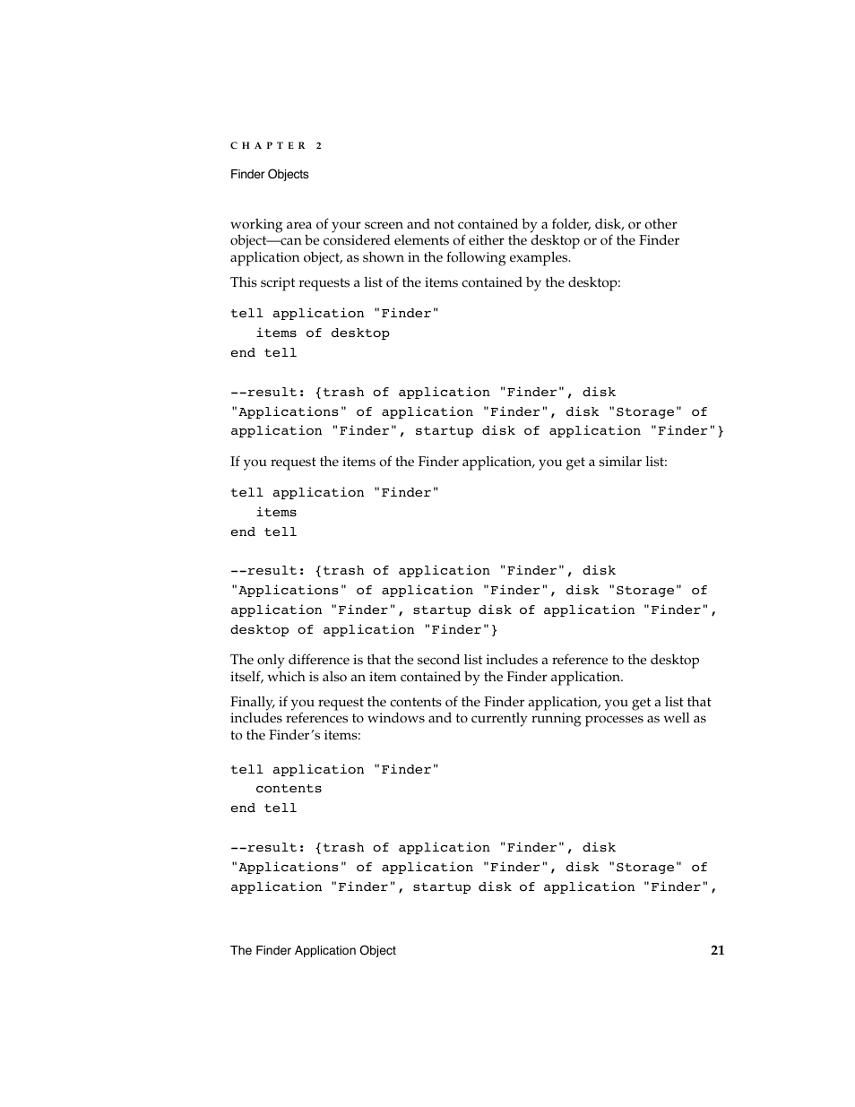 Apple AppleScript Finder Guide User Manual | Page 33 / 168
