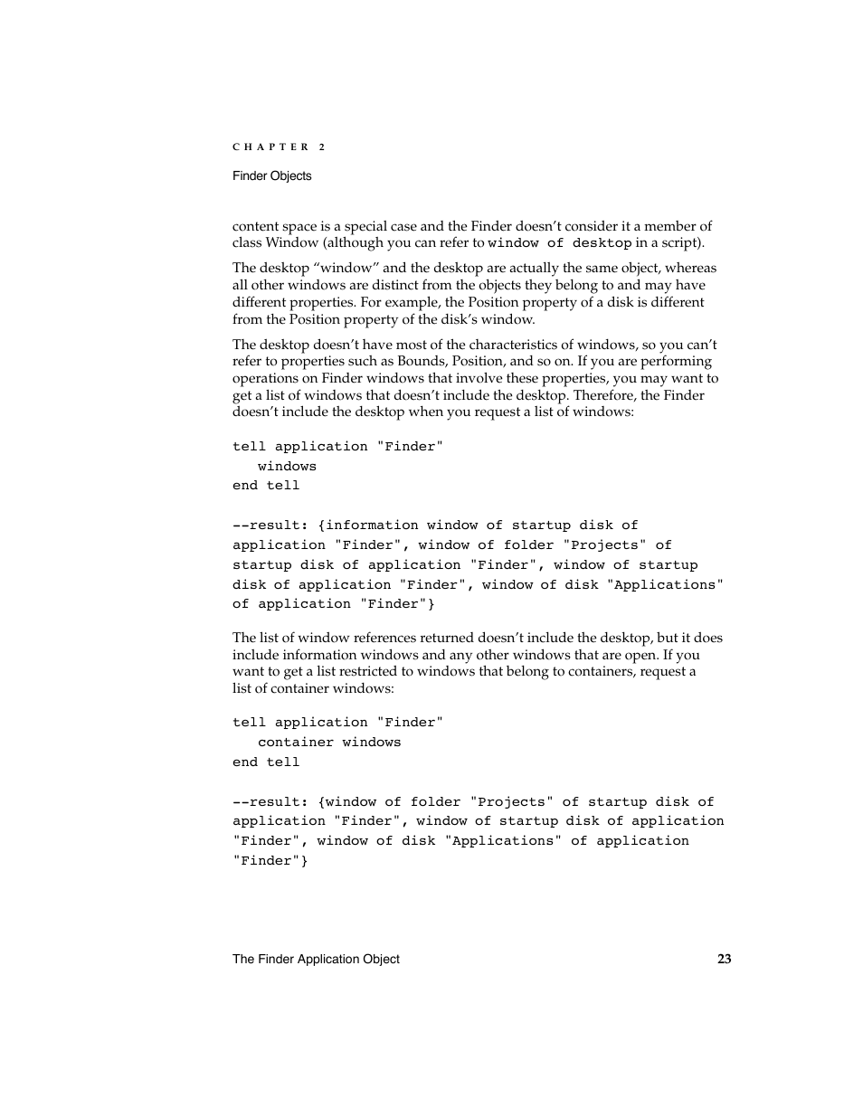 Apple AppleScript Finder Guide User Manual | Page 35 / 168