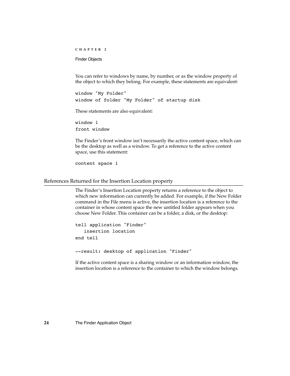 Apple AppleScript Finder Guide User Manual | Page 36 / 168