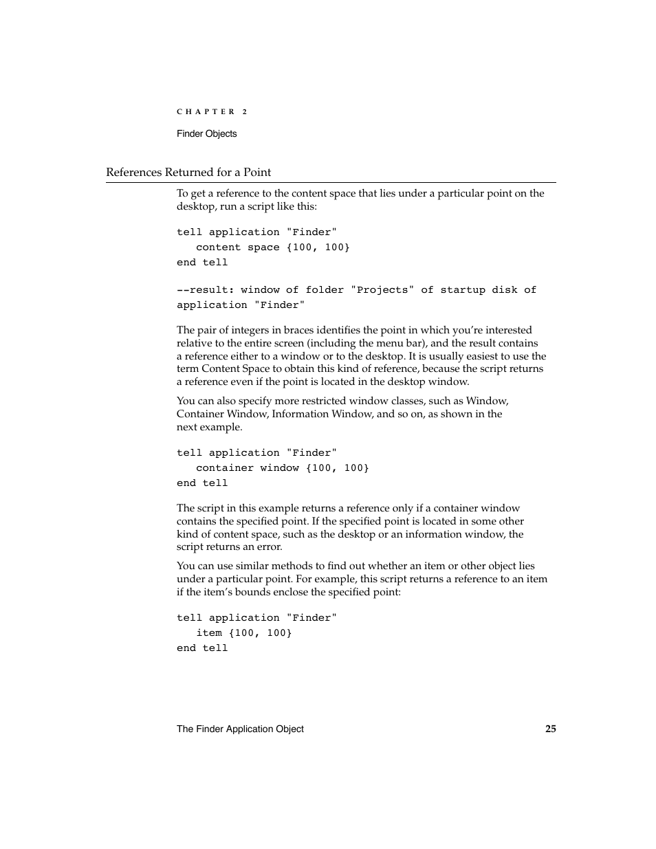 Apple AppleScript Finder Guide User Manual | Page 37 / 168