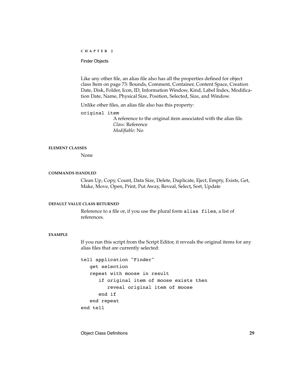 Apple AppleScript Finder Guide User Manual | Page 41 / 168