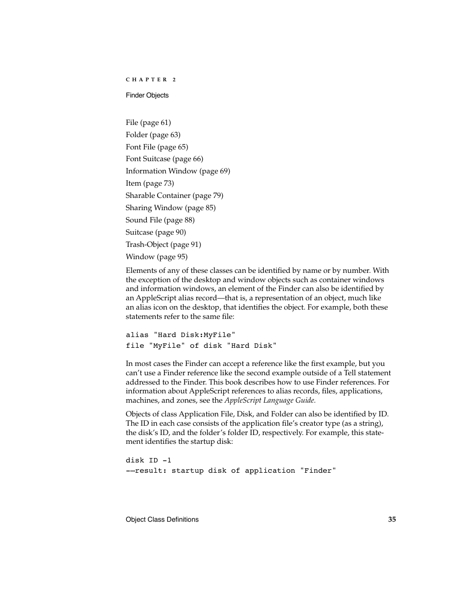 Apple AppleScript Finder Guide User Manual | Page 47 / 168