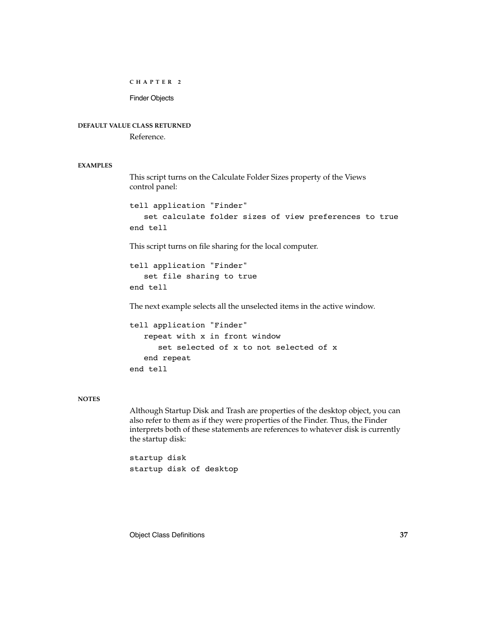 Apple AppleScript Finder Guide User Manual | Page 49 / 168