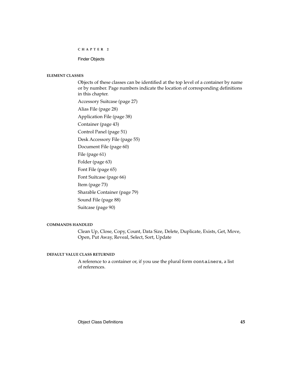 Apple AppleScript Finder Guide User Manual | Page 57 / 168