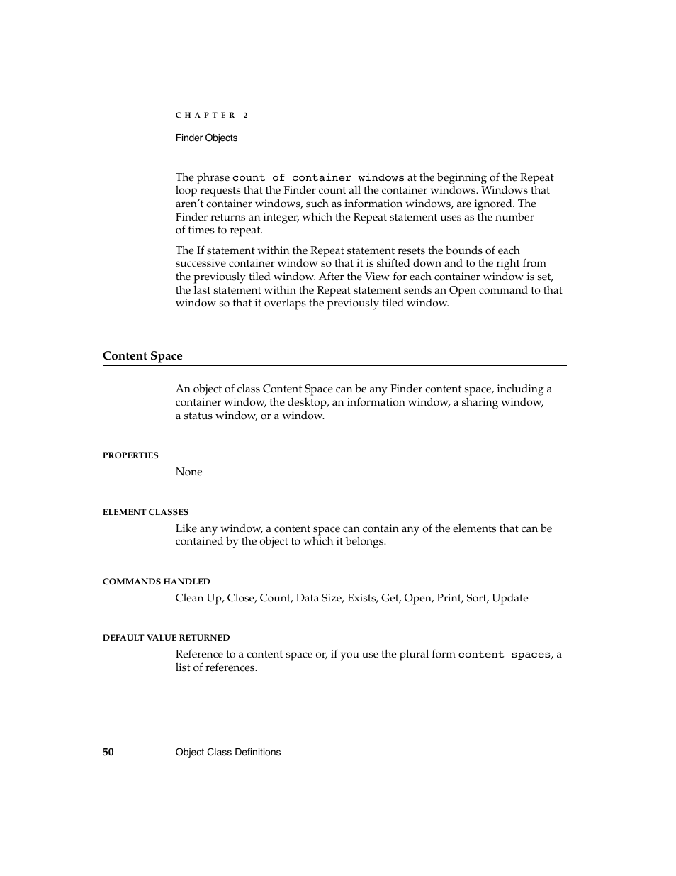 Apple AppleScript Finder Guide User Manual | Page 62 / 168