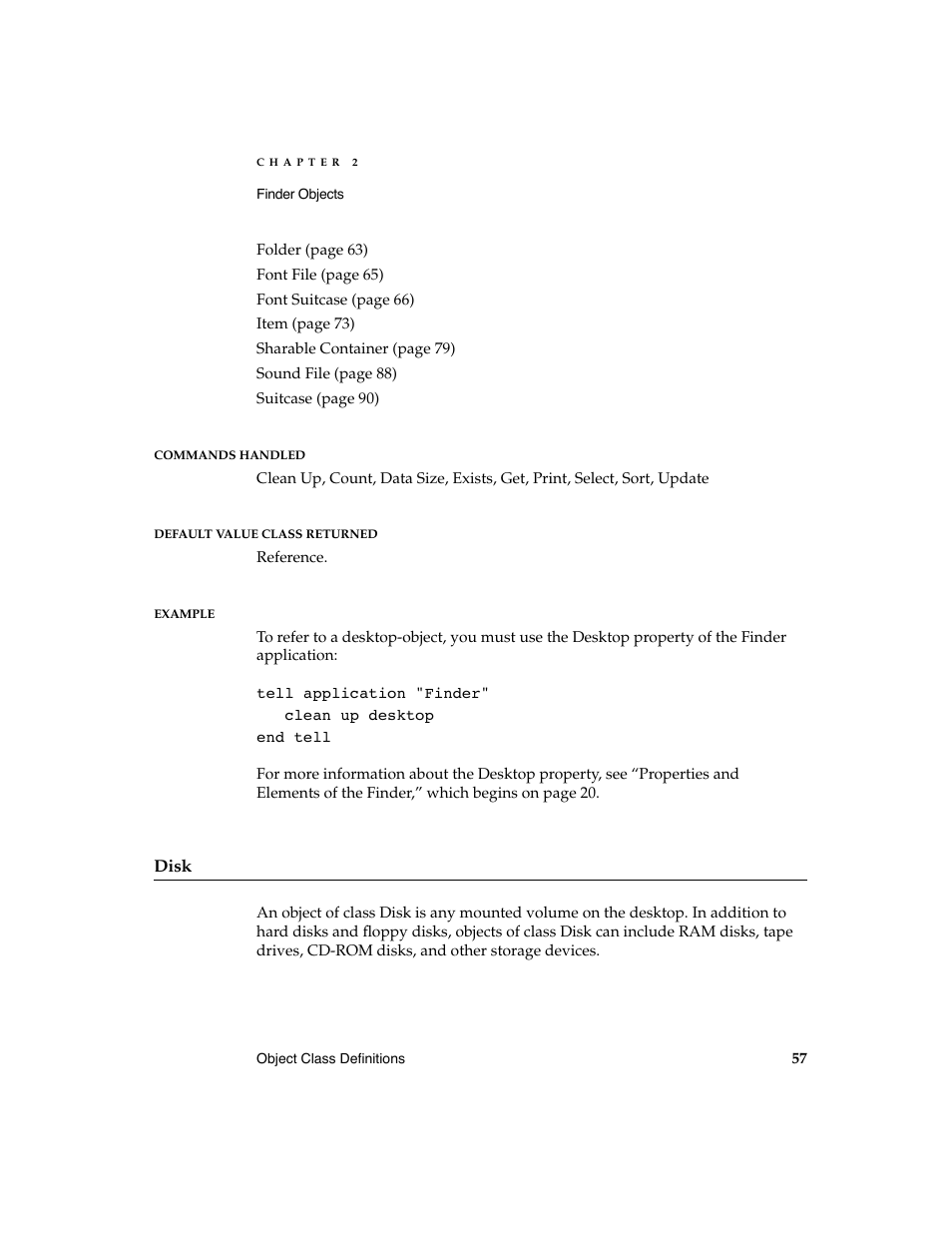 Apple AppleScript Finder Guide User Manual | Page 69 / 168