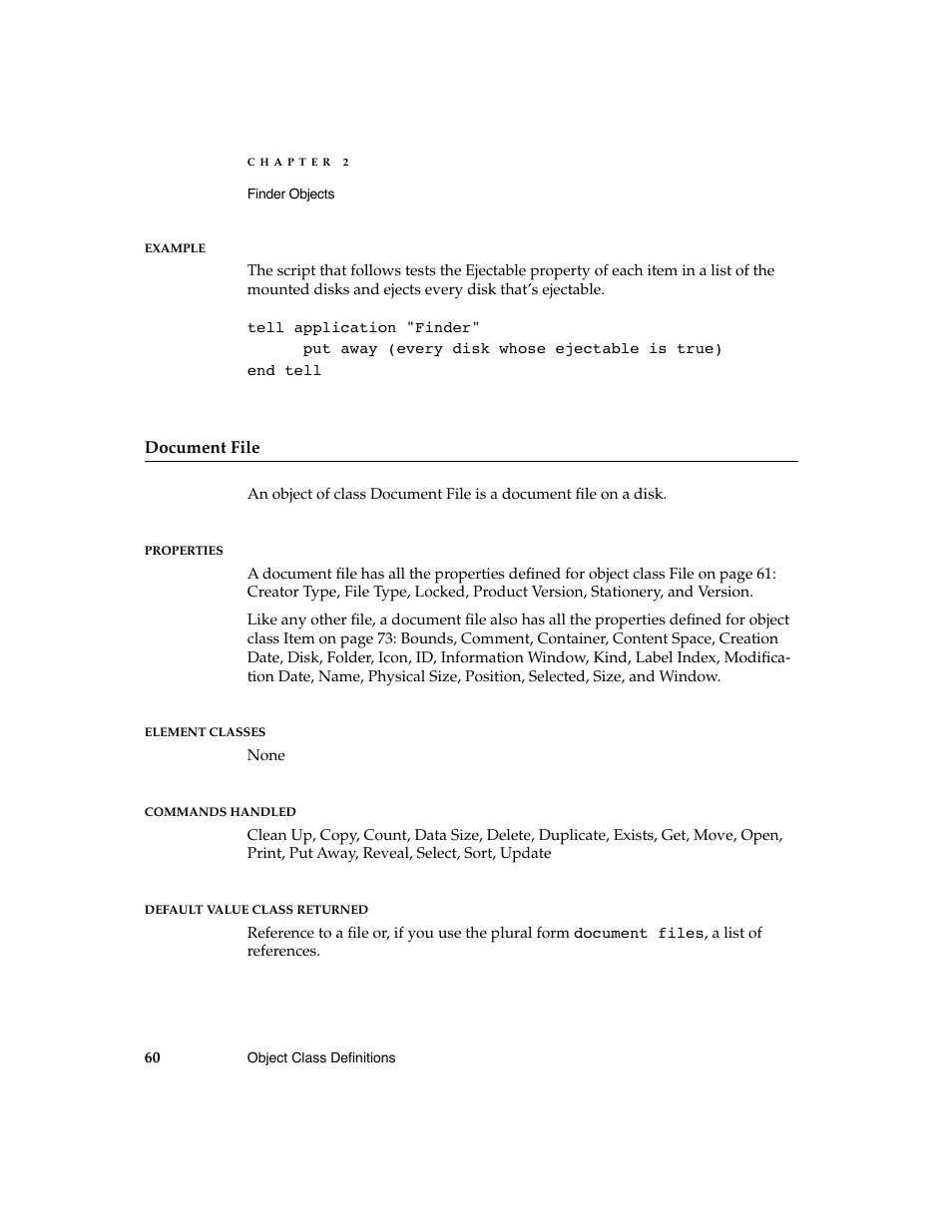 Apple AppleScript Finder Guide User Manual | Page 72 / 168