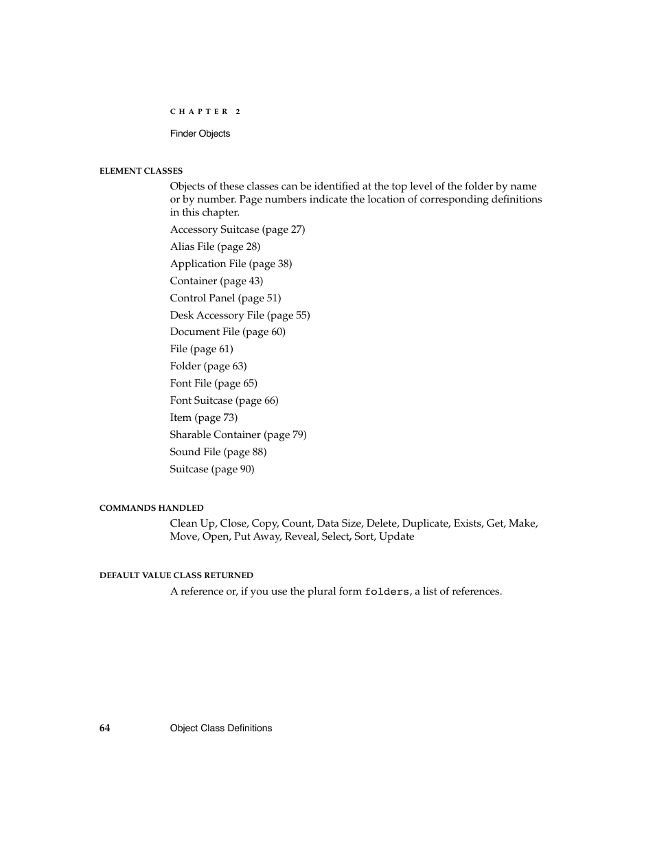 Apple AppleScript Finder Guide User Manual | Page 76 / 168