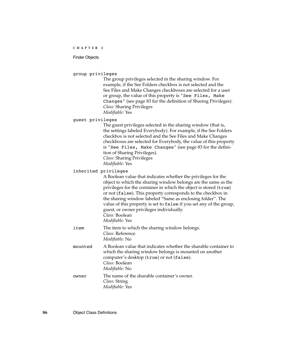 Apple AppleScript Finder Guide User Manual | Page 98 / 168