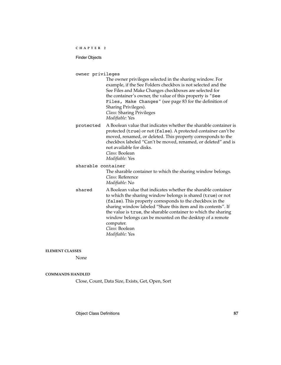 Apple AppleScript Finder Guide User Manual | Page 99 / 168