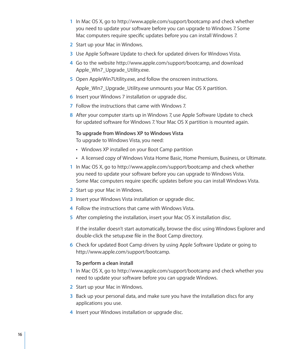 Apple Boot Camp Mac OS X v10.6 Snow Leopard User Manual | Page 16 / 18
