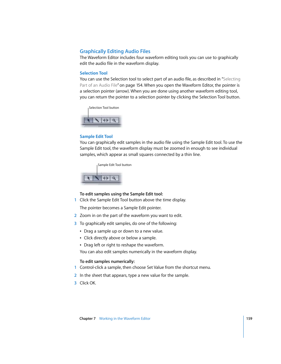 Graphically editing audio files | Apple Soundtrack Pro User Manual | Page 159 / 311