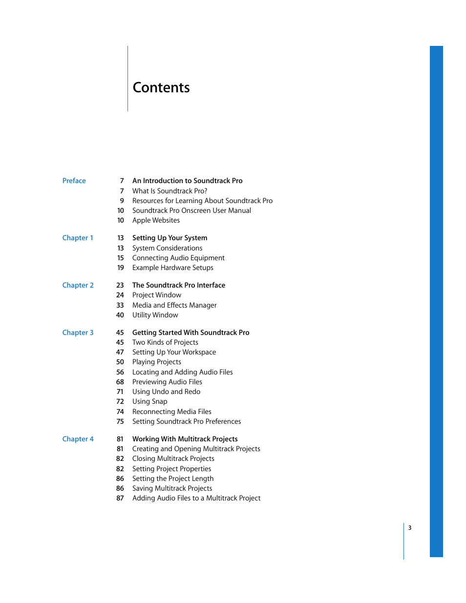 Apple Soundtrack Pro User Manual | Page 3 / 311