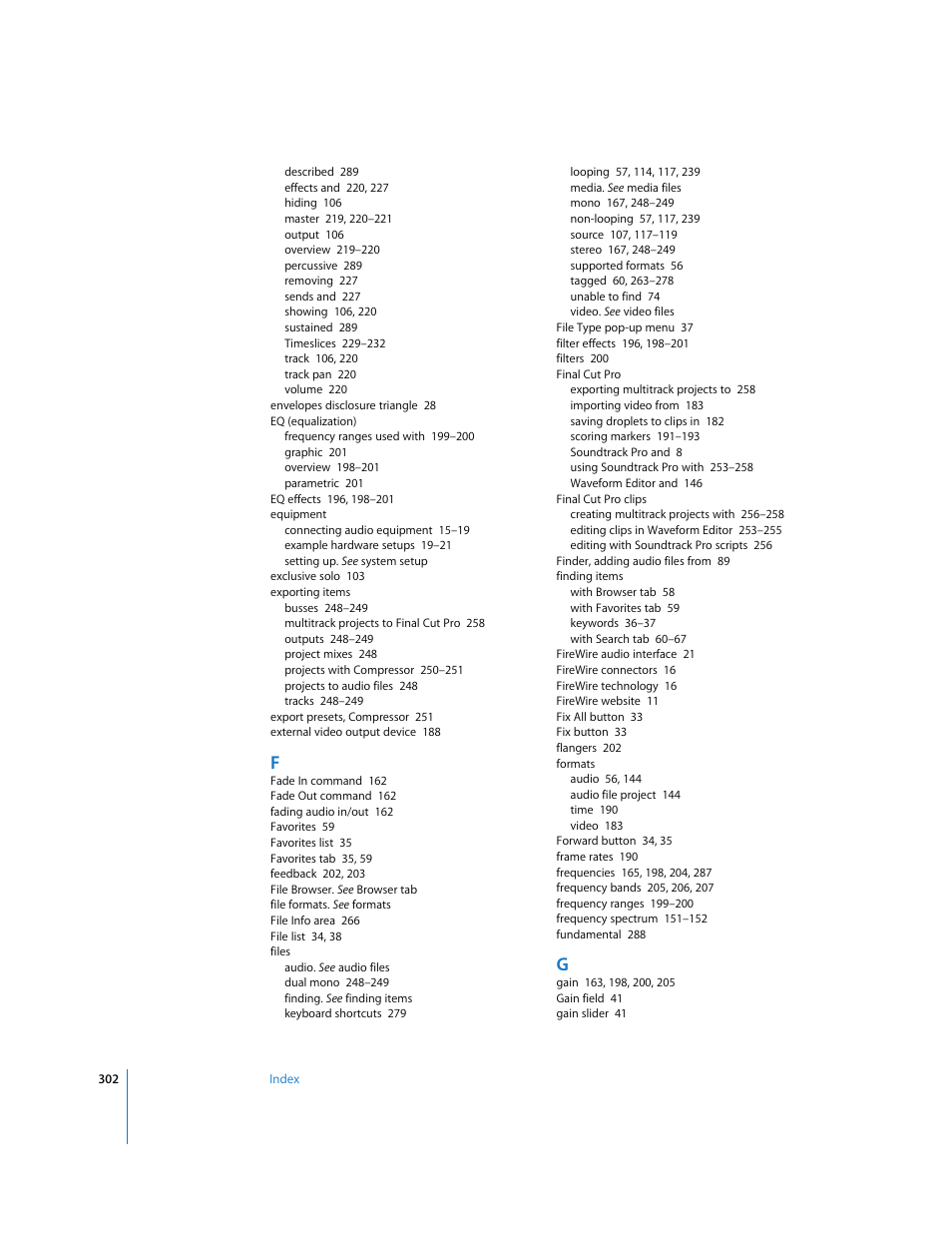 Apple Soundtrack Pro User Manual | Page 302 / 311