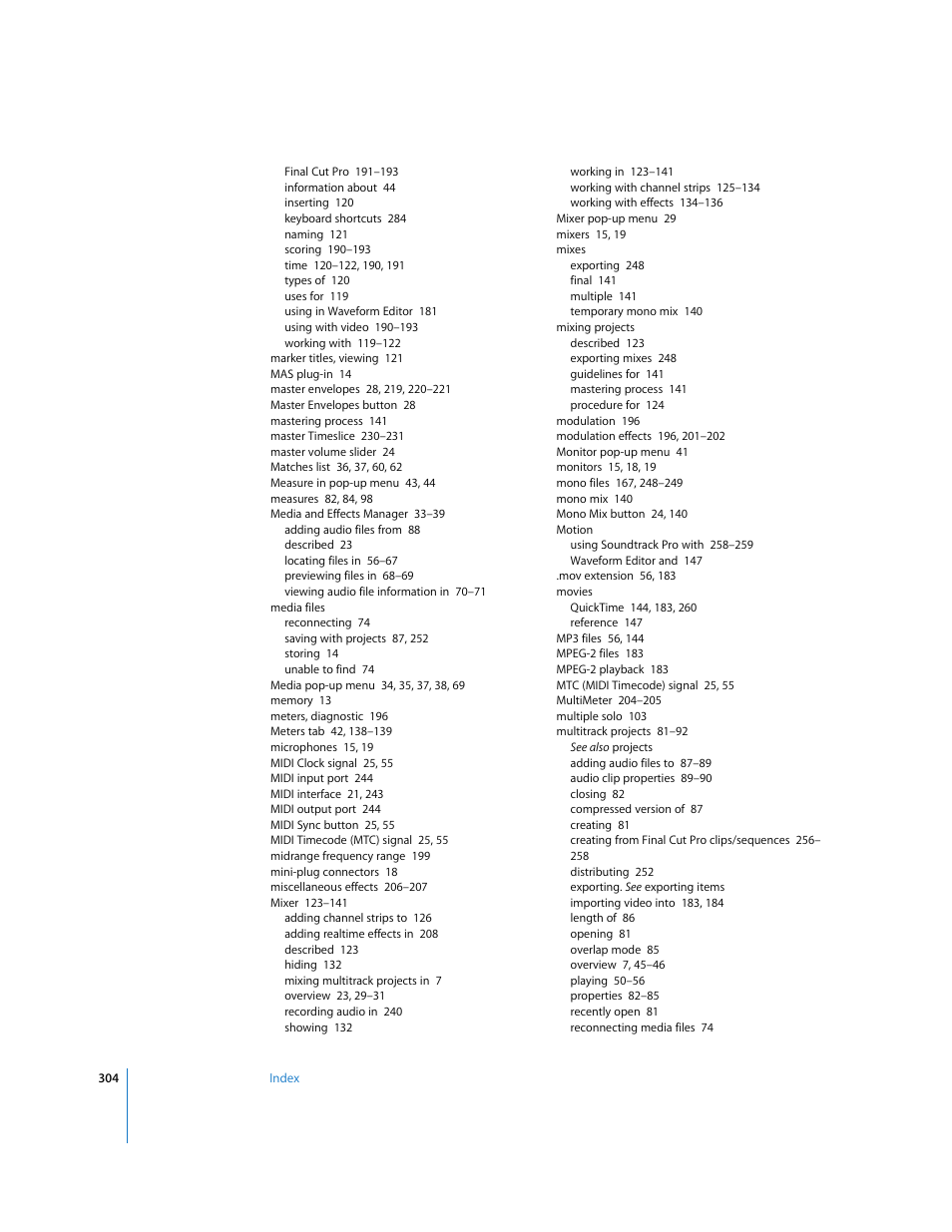 Apple Soundtrack Pro User Manual | Page 304 / 311