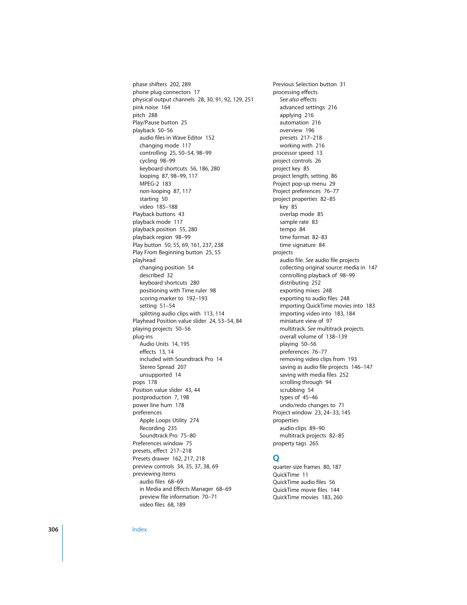Apple Soundtrack Pro User Manual | Page 306 / 311