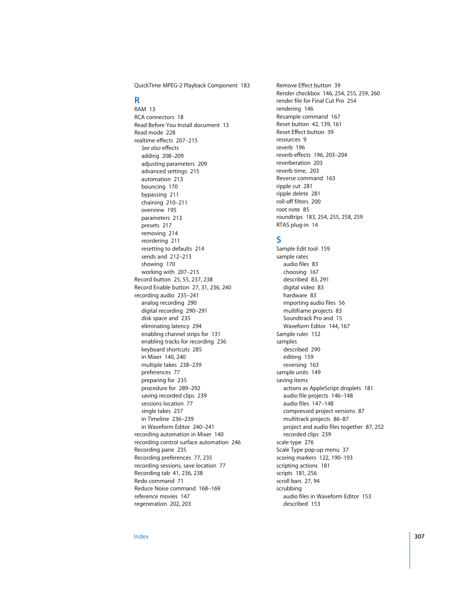 Apple Soundtrack Pro User Manual | Page 307 / 311