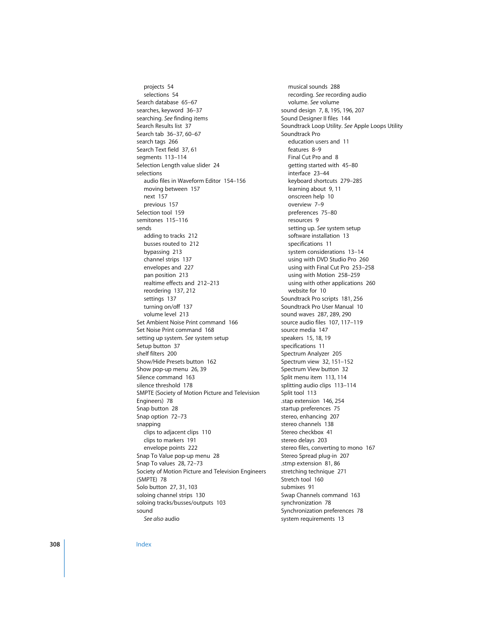 Apple Soundtrack Pro User Manual | Page 308 / 311