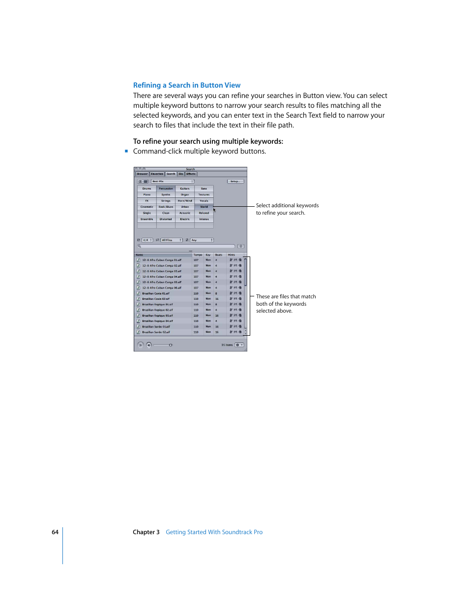 Apple Soundtrack Pro User Manual | Page 64 / 311