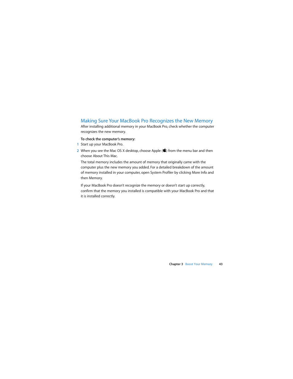 Apple MacBook Pro (15-inch and 17-inch, Inel Core 2 Duo) User Manual | Page 43 / 80