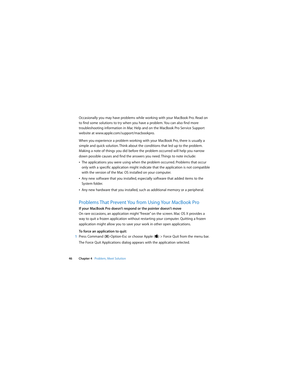 Apple MacBook Pro (15-inch and 17-inch, Inel Core 2 Duo) User Manual | Page 46 / 80
