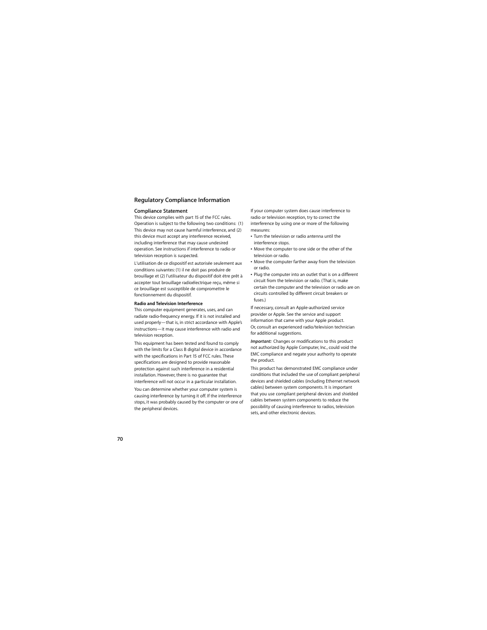 Apple MacBook Pro (15-inch and 17-inch, Inel Core 2 Duo) User Manual | Page 70 / 80