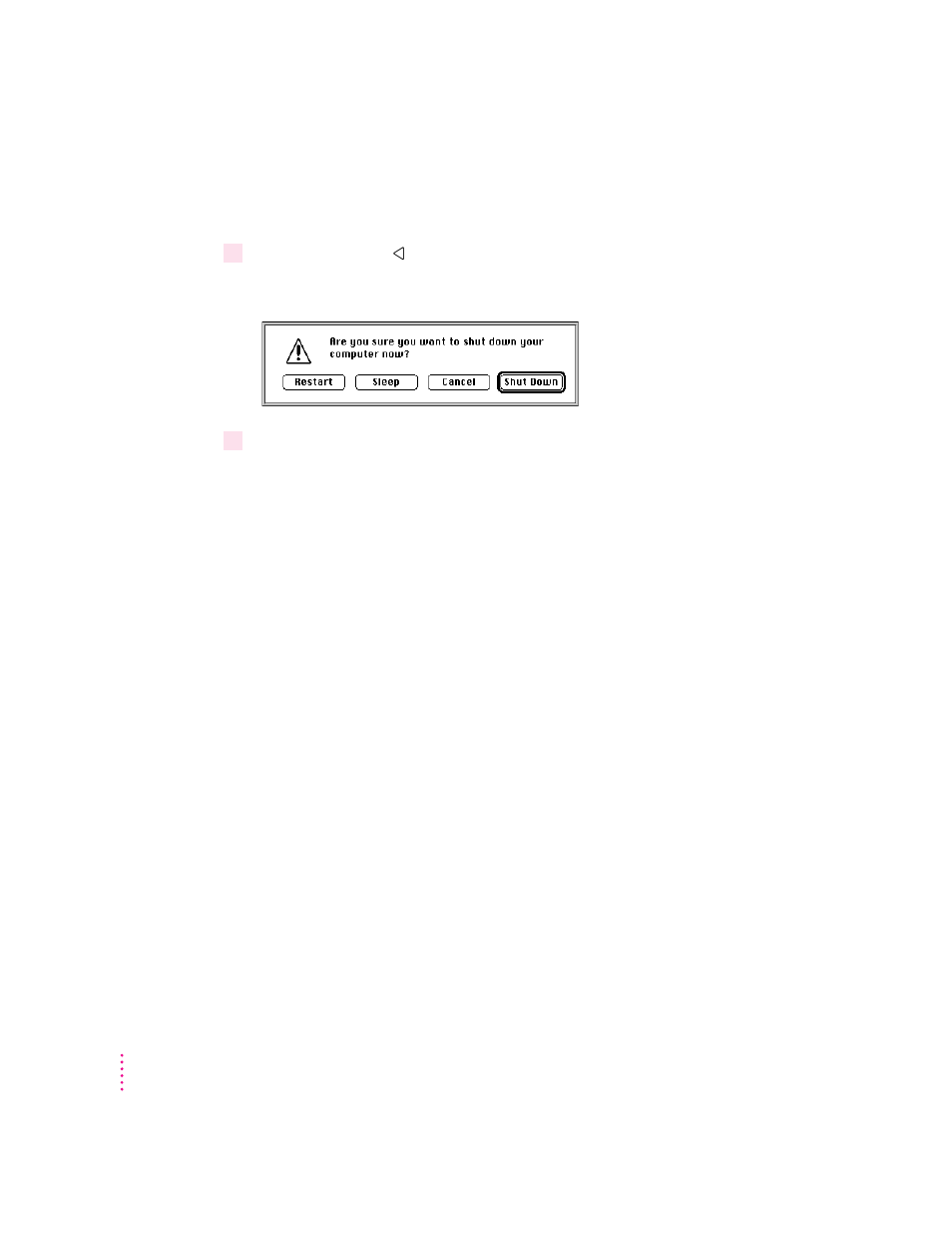 Turning the computer off | Apple Power Macintosh 8600 User Manual | Page 30 / 267