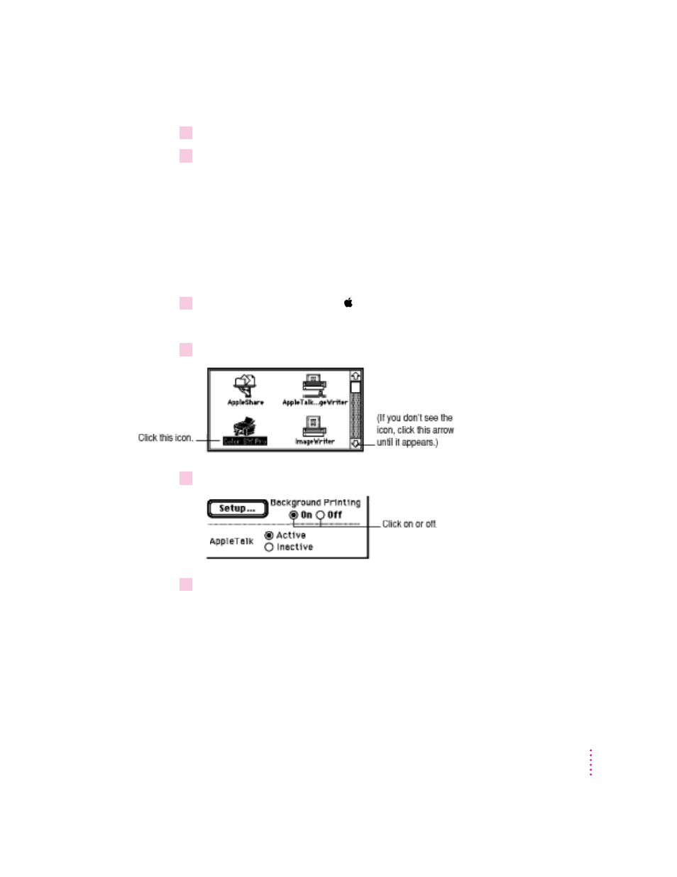 Printing while you use your computer | Apple Color StyleWriter Pro User Manual | Page 33 / 73