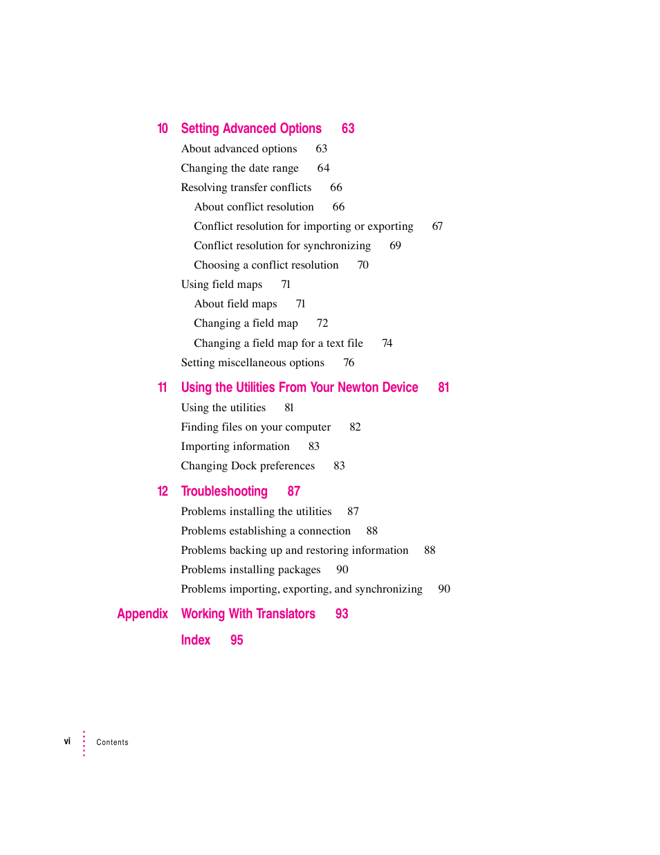 Apple Newton Connection Utilities (for Windows) User Manual | Page 106 / 108