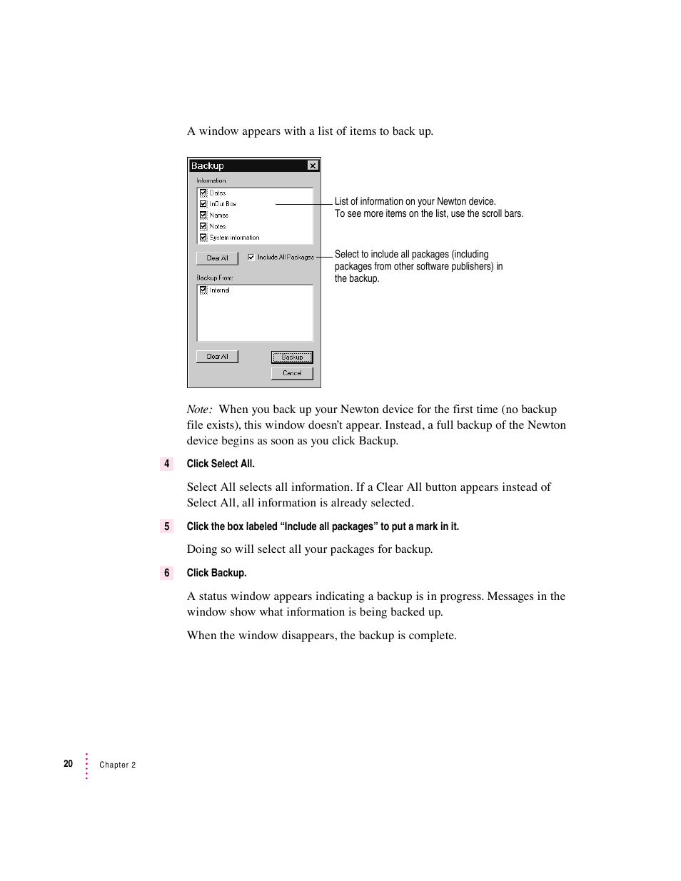 Apple Newton Connection Utilities (for Windows) User Manual | Page 20 / 108