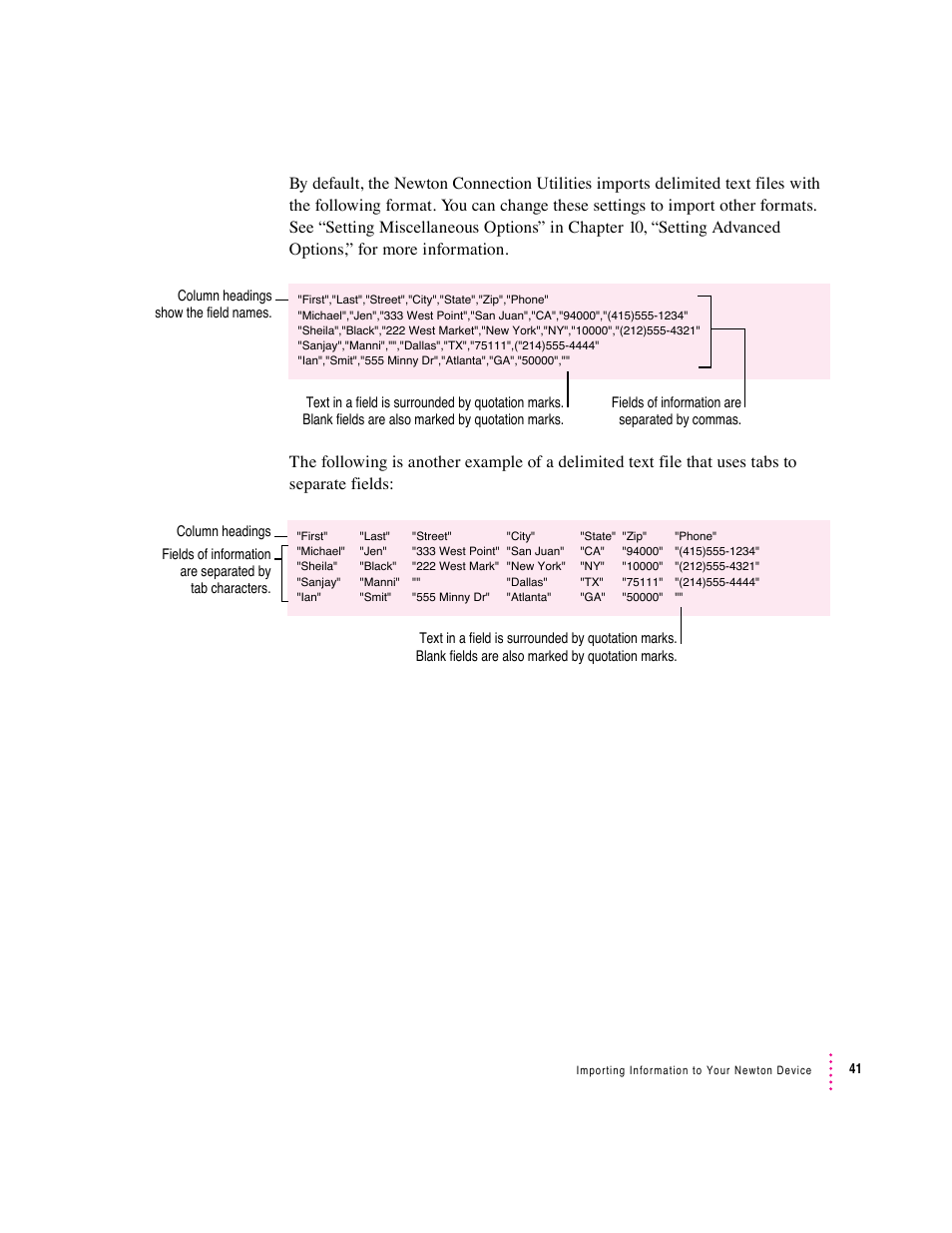 Apple Newton Connection Utilities (for Windows) User Manual | Page 41 / 108