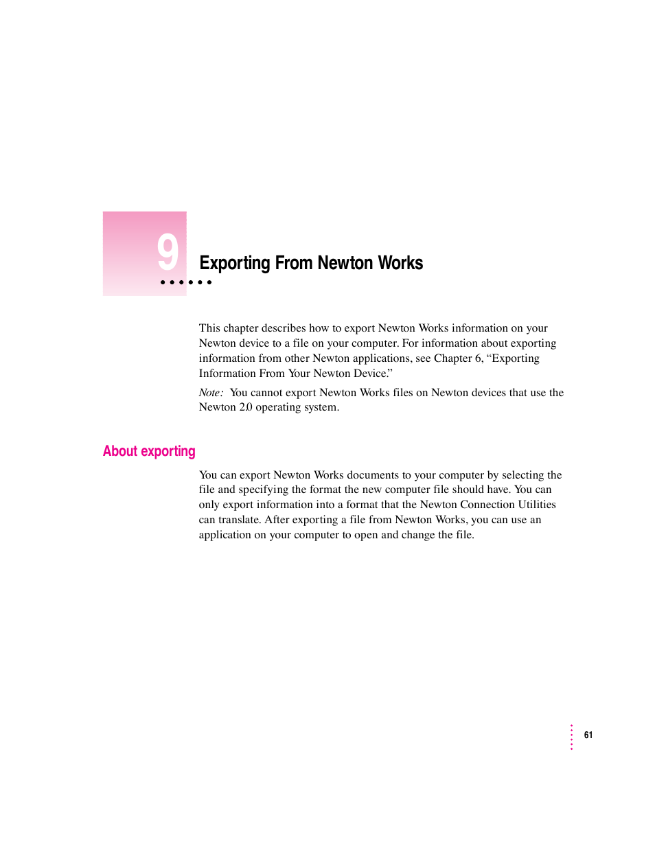 Apple Newton Connection Utilities (for Windows) User Manual | Page 61 / 108