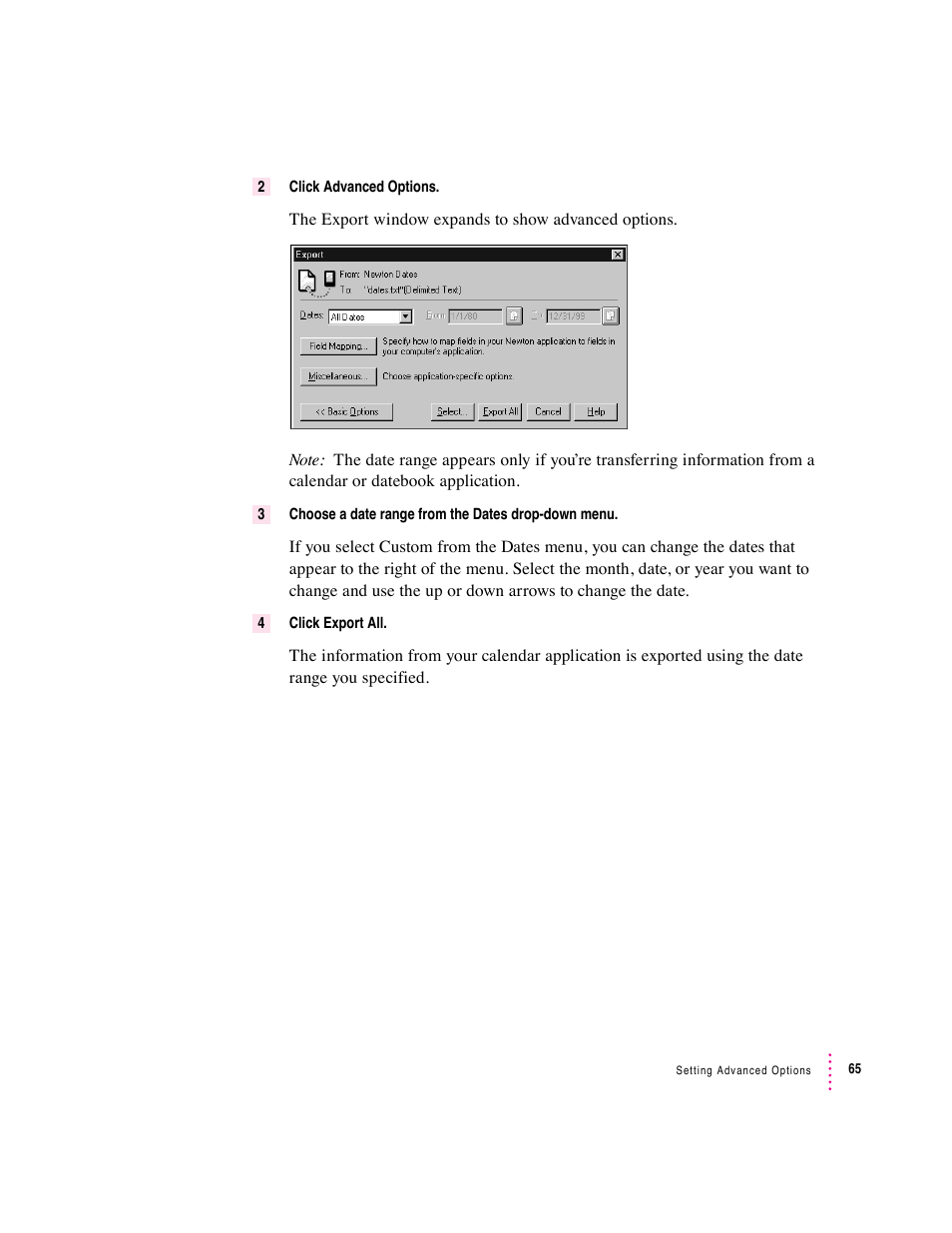 Apple Newton Connection Utilities (for Windows) User Manual | Page 65 / 108