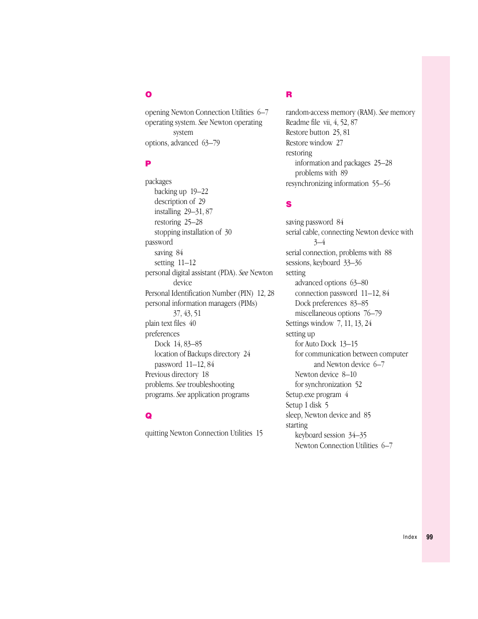 Apple Newton Connection Utilities (for Windows) User Manual | Page 99 / 108