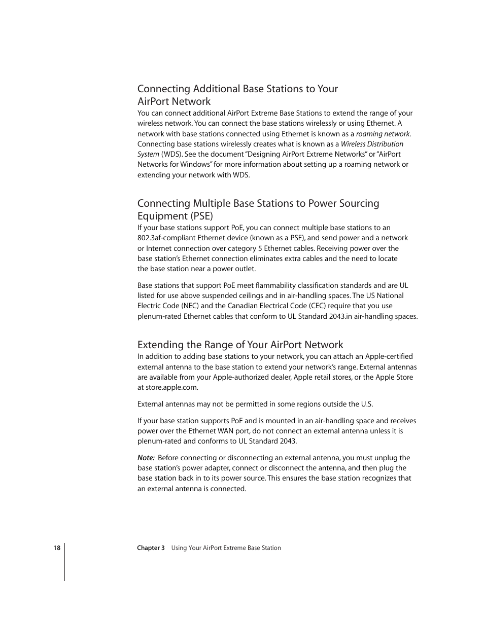 Extending the range of your airport network | Apple AirPort Extreme Base Station v4.2 User Manual | Page 18 / 36