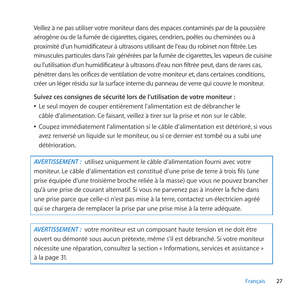 Apple LED Cinema Display (27-inch) User Manual | Page 27 / 104