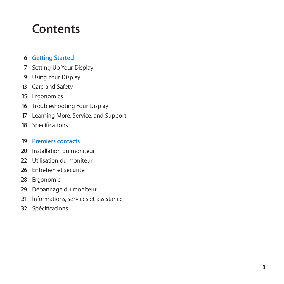 Apple LED Cinema Display (27-inch) User Manual | Page 3 / 104